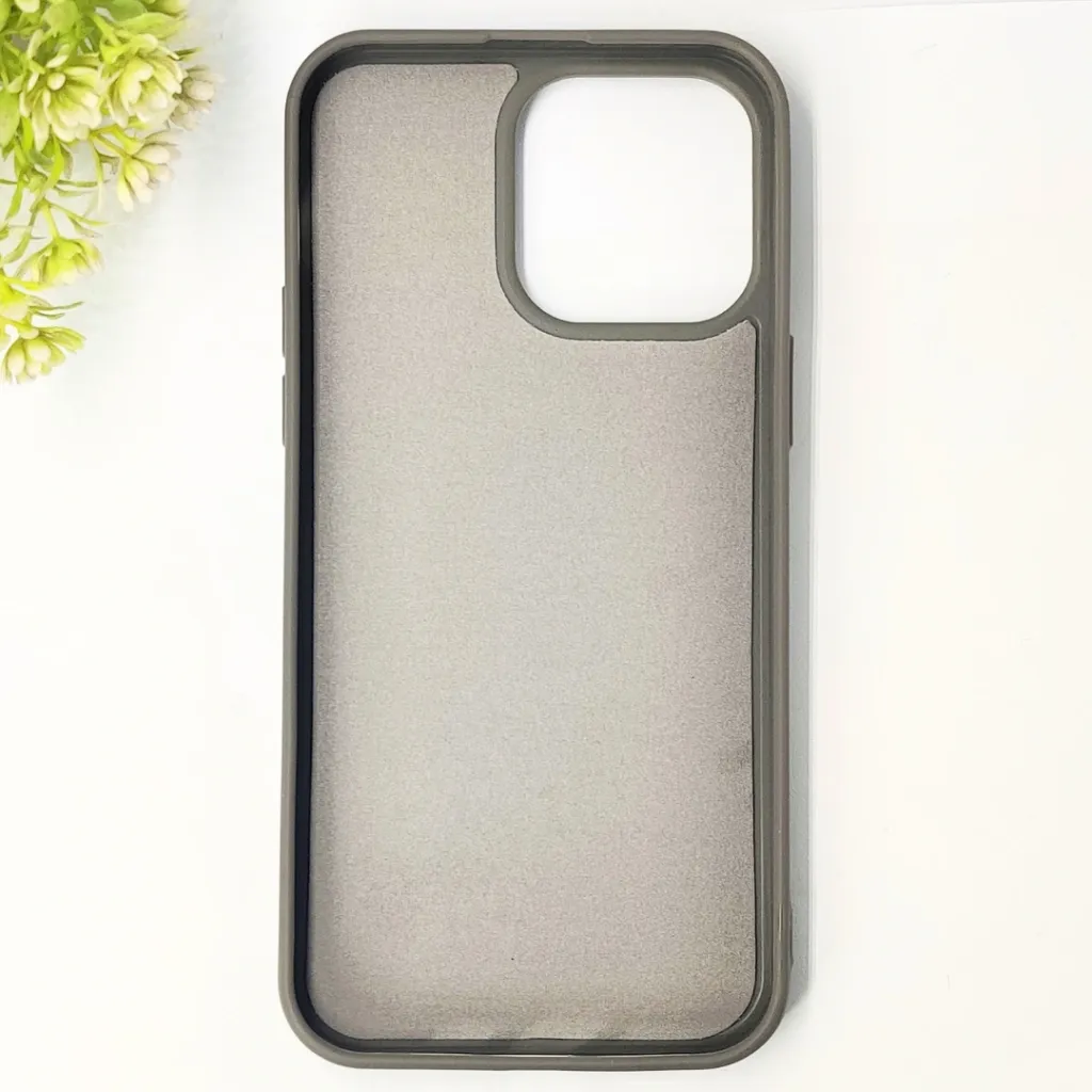 iPhone 14 Pro Max Premium 3D Polo Logo Leather With Magsafe Wireless Charging Compatible Back Case (Natural Tiatnium)