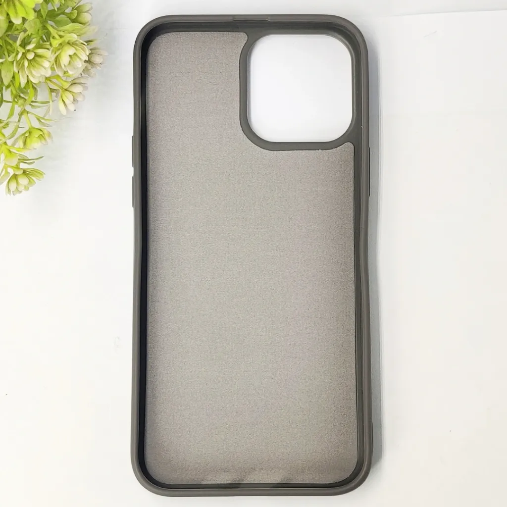 iPhone 13 Pro Max Premium 3D Polo Logo Leather With Magsafe Wireless Charging Compatible Back Case (Natural Tiatnium)