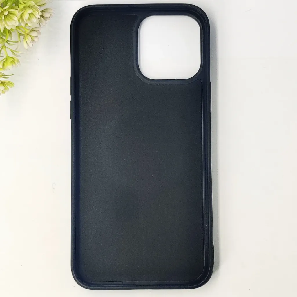 iPhone 13 Pro Max Premium 3D Polo Logo Leather With Magsafe Wireless Charging Compatible Back Case (Black)