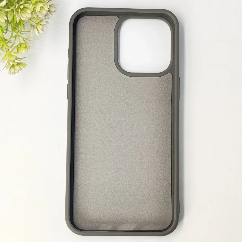 iPhone 15 Pro Max Premium 3D Polo Logo Leather With Magsafe Wireless Charging Compatible Back Case (Natural Titanium)