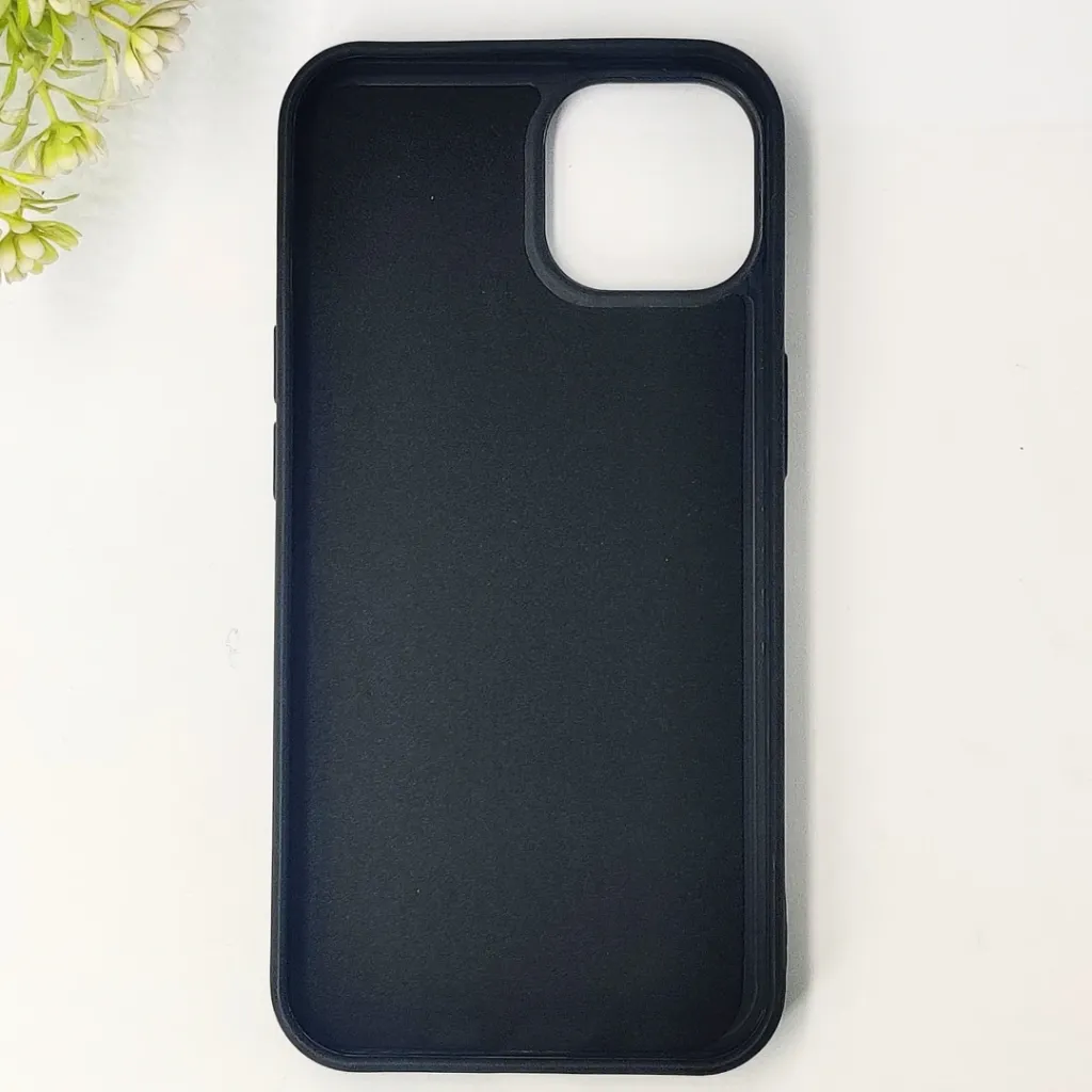 iPhone 14|iPhone 13 Premium 3D Polo Logo Leather With Magsafe Wireless Charging Compatible Back Case (Black)