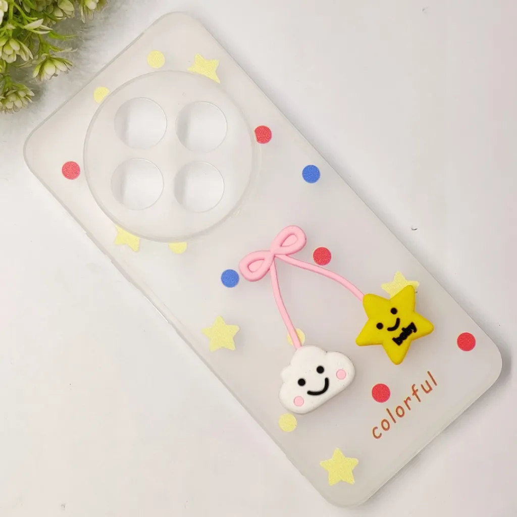 Xaiomi Redmi 14C|Poco C75 Fancy Soft Silicone Cartoon Theme Back Case (Crystal)