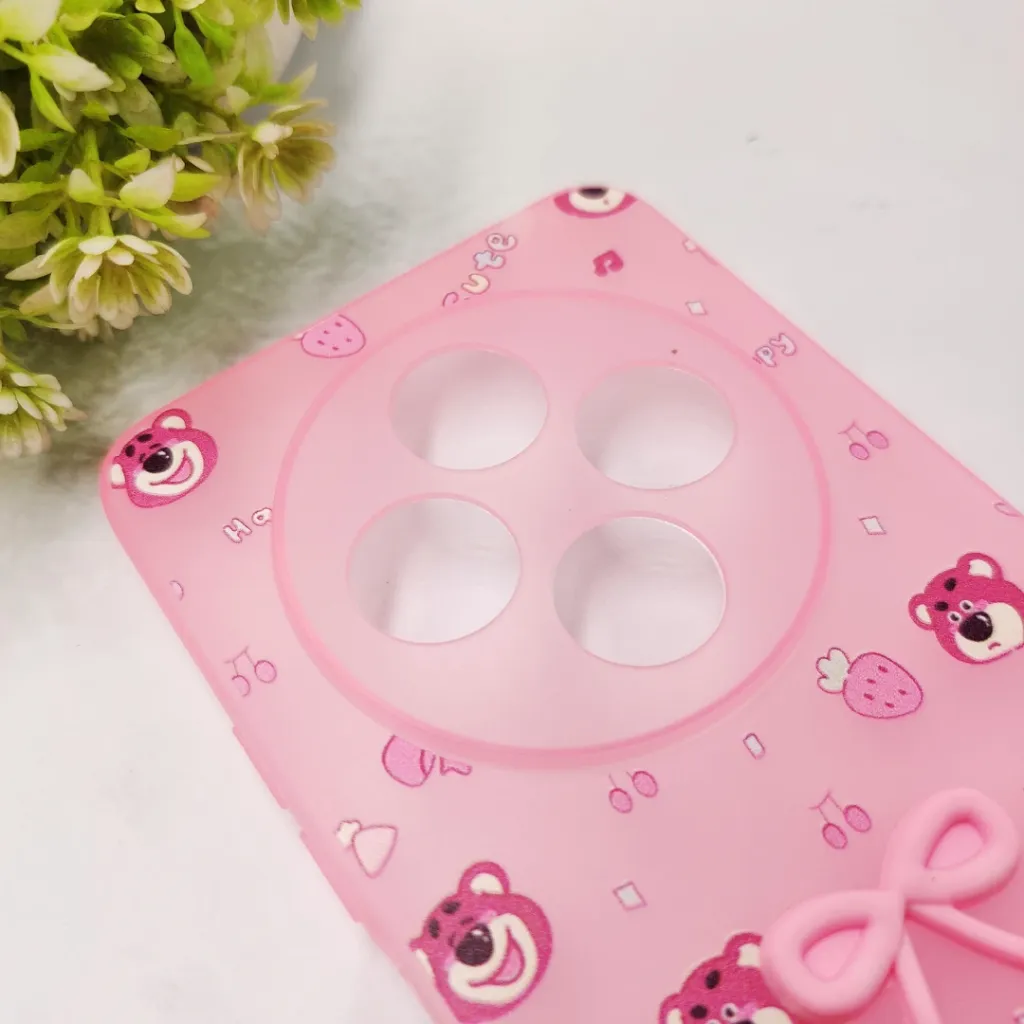 Xaiomi Redmi 14C|Poco C75 Fancy Soft Silicone Cartoon Theme Back Case (Baby Pink)