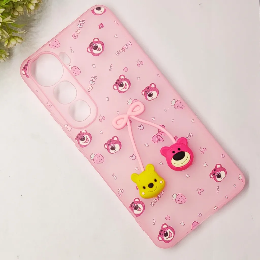 Vivo Y400 4G Fancy Soft Silicone Cartoon Theme Back Case (Baby Pink)