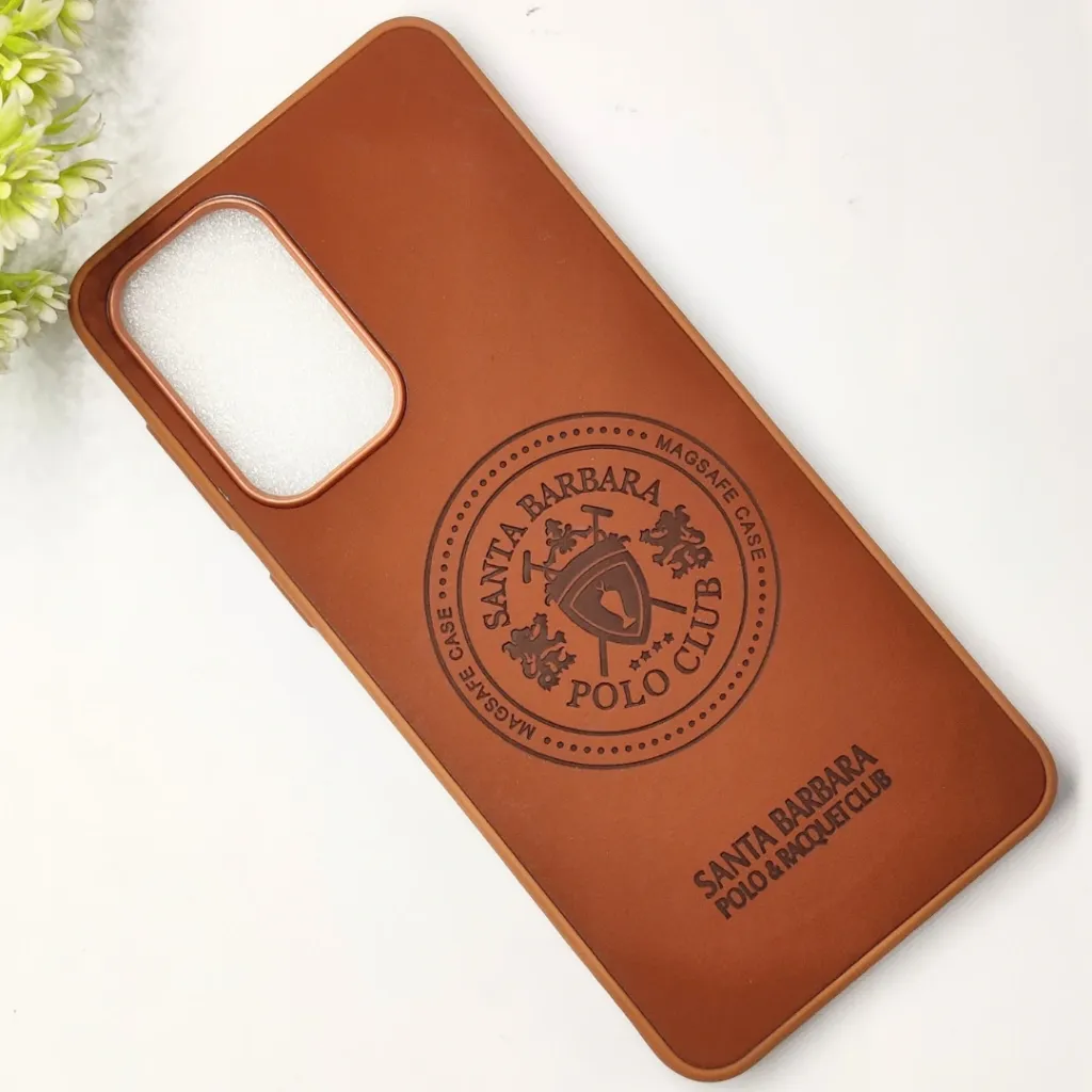 Samsung A33 4G Santa Barbara Polo & Racquet Club Leather Back Case (Brown)