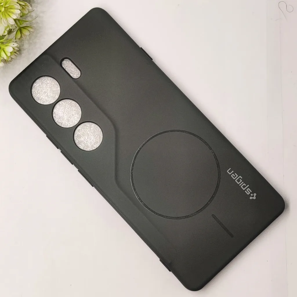 Tecno Camon 40 Pro 4G Official Spigen Soft Silky With MageSafe Print Logo Back Case (Gray)