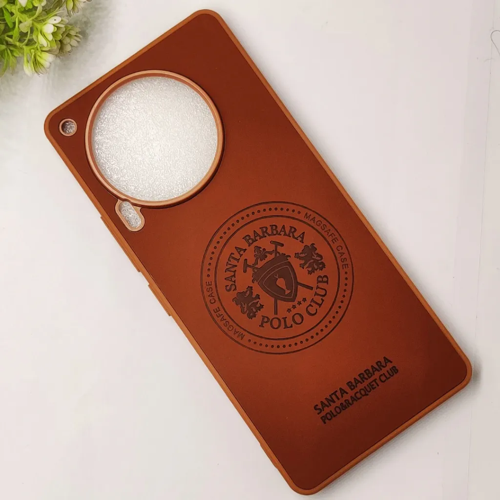 Tecno Camon 30 4G Santa Barbara Polo & Racquet Club Leather Back Case (Brown)