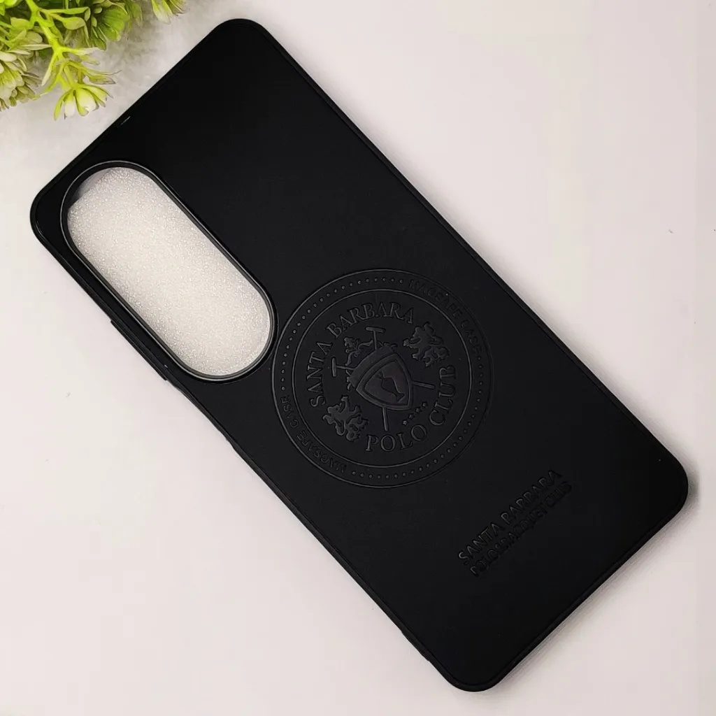 Oppo A60 Santa Barbara Polo & Racquet Club Leather Back Case (Black)