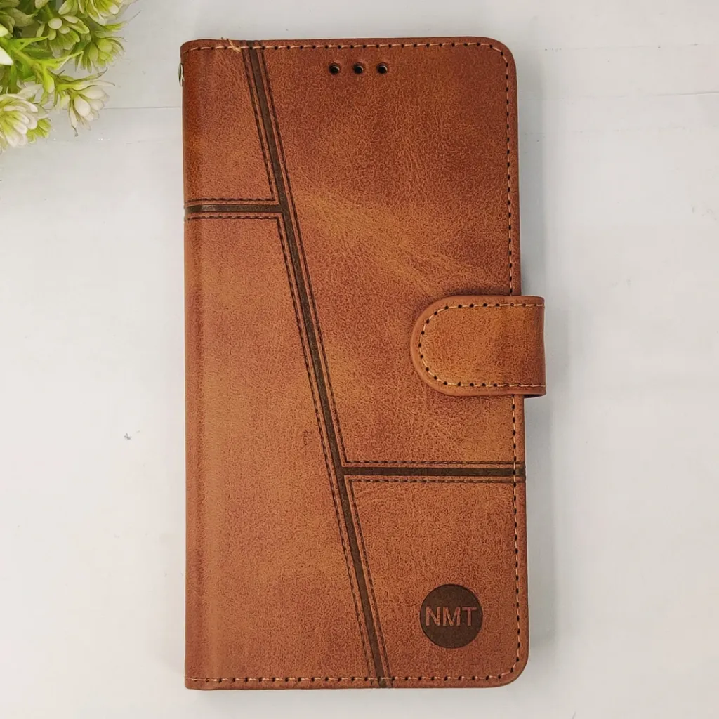 Google Pixel 6 NMT Premium Luxuary Leather Book Case (Golden)