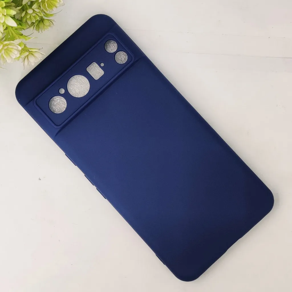 Google Pixel 8 Pro Official Soft Silky Back Case (Navy Blue)