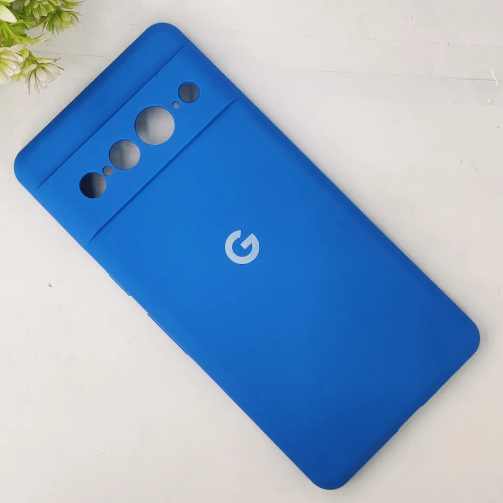 Google Pixel 7 Pro Official Soft Silky Back Case (Sky-Blue)