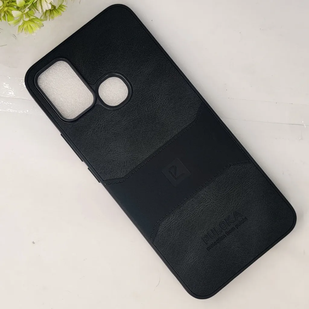 Infinix Hot 10 Play|Hot 11 Play Puloka Luxuary Leather Back Case (Black)