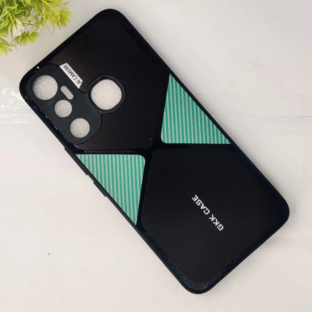 Infinix Hot 11/X662 Black Matte GKK Logo Back Case (light Green)