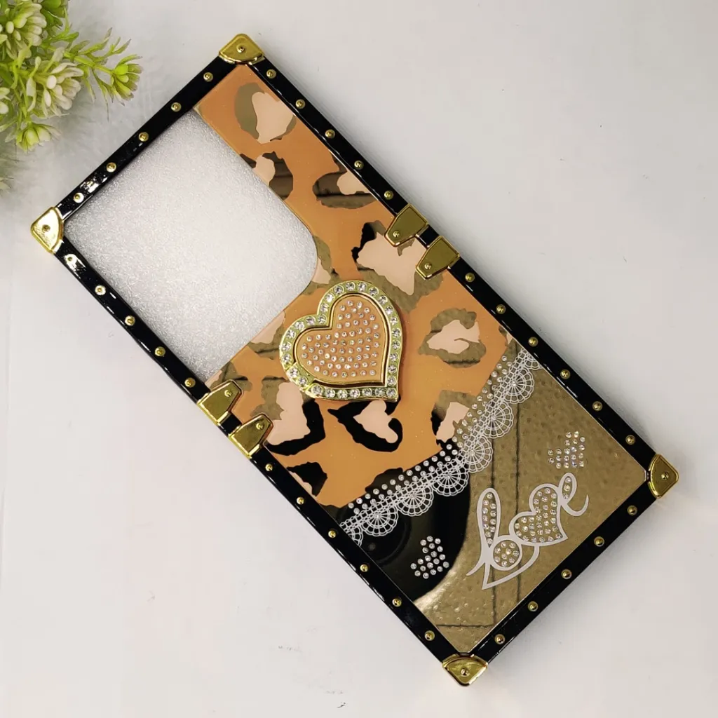 Infinix Hot 40 Pro|Hot 40|Tecno Spark 20 Pro Ladies Luxury LV Case With Back Ring (Orange)