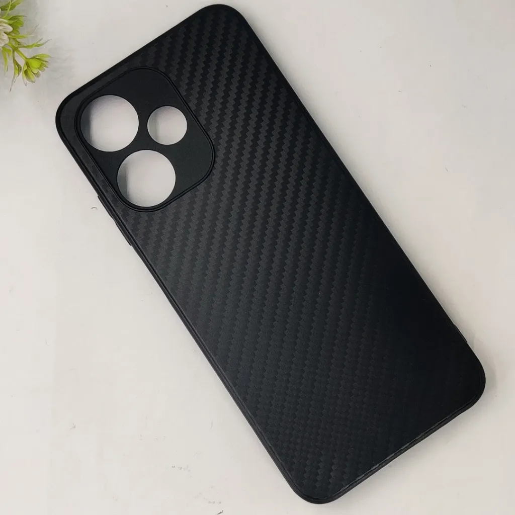 Infinix Hot 30 Play Matte Soft Silicone Paper Case (Black)