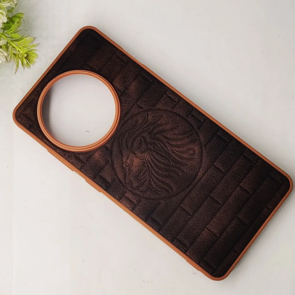 OnePlus 13R 5G|Ace 5|Ace 5 Pro Prick Pattern Premium Leather Back Case (Dark Brown)