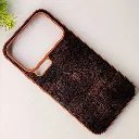 Xioami 17 Pro Max Prick Pattern Premium Leather Back Case (Dark Brown)