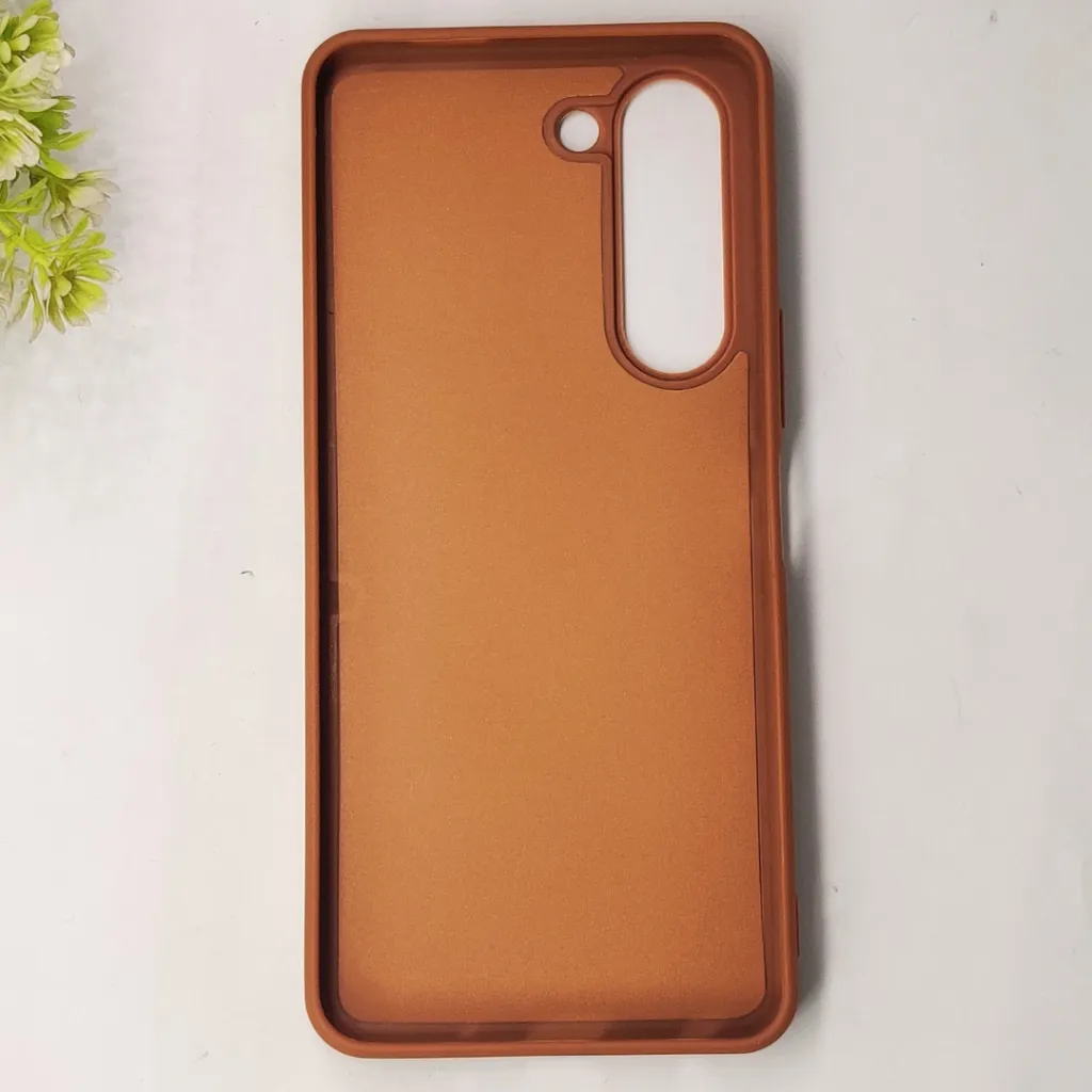 Vivo Y04 4G|Y19e 4G|Y29s 4G Prick Pattern Premium Leather Back Case (Dark Brown)