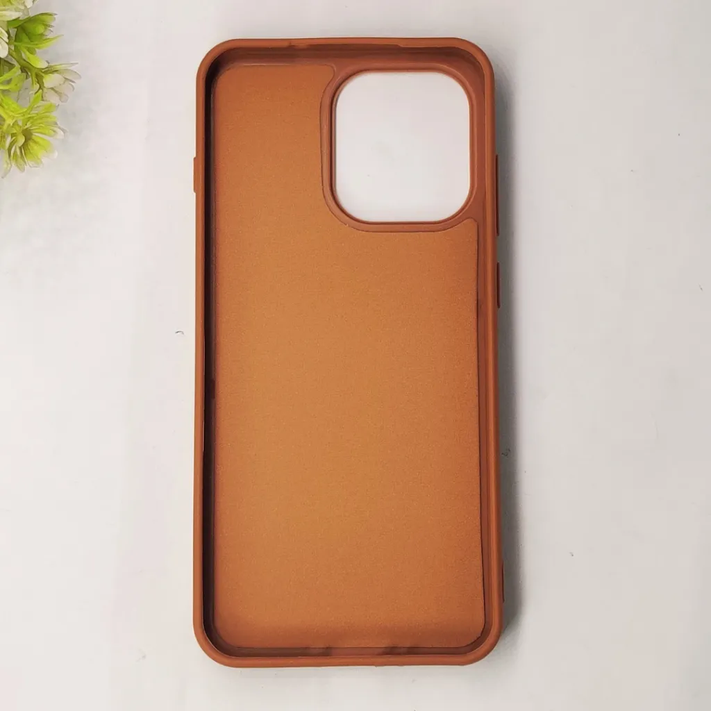 OnePlus 13T Prick Pattern Premium Leather Back Case (Dark Brown)