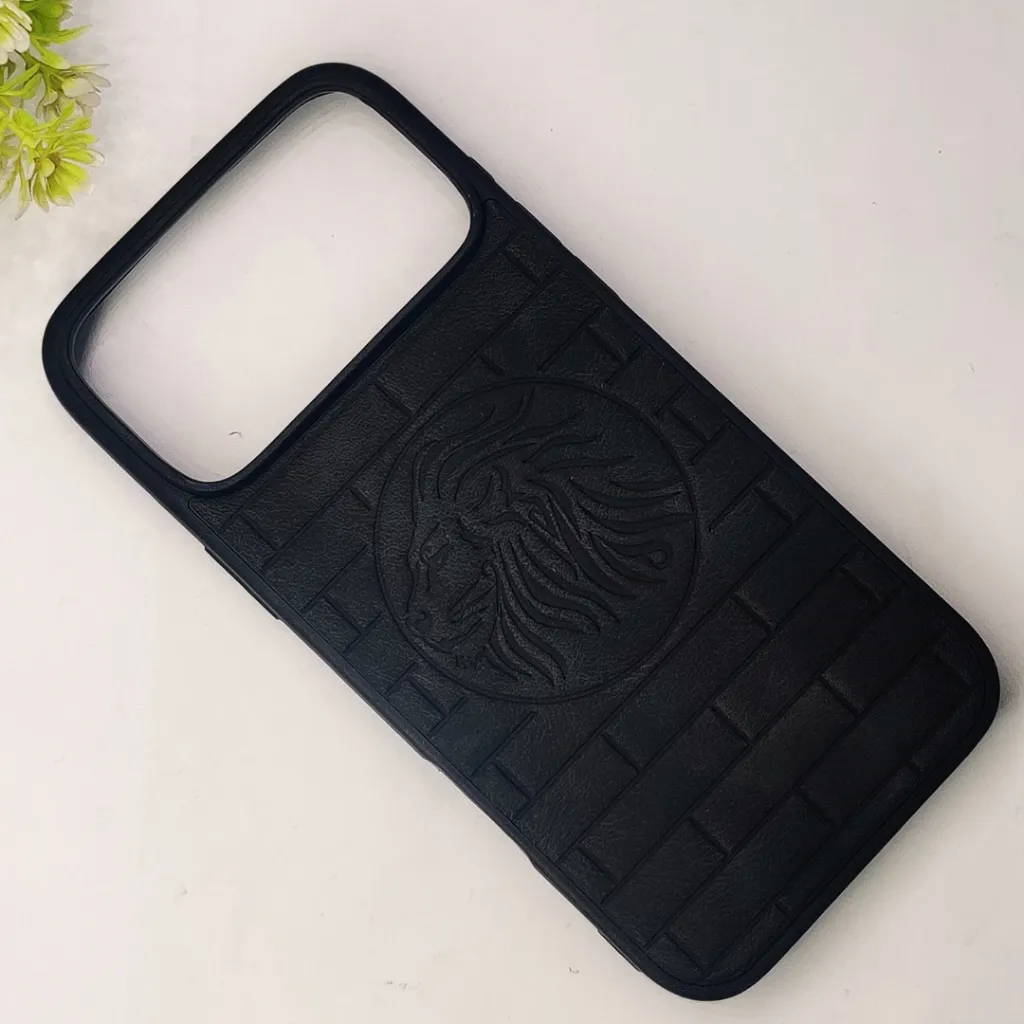 iPhone 17 Pro Max Prick Pattern Premium Leather Back Cas