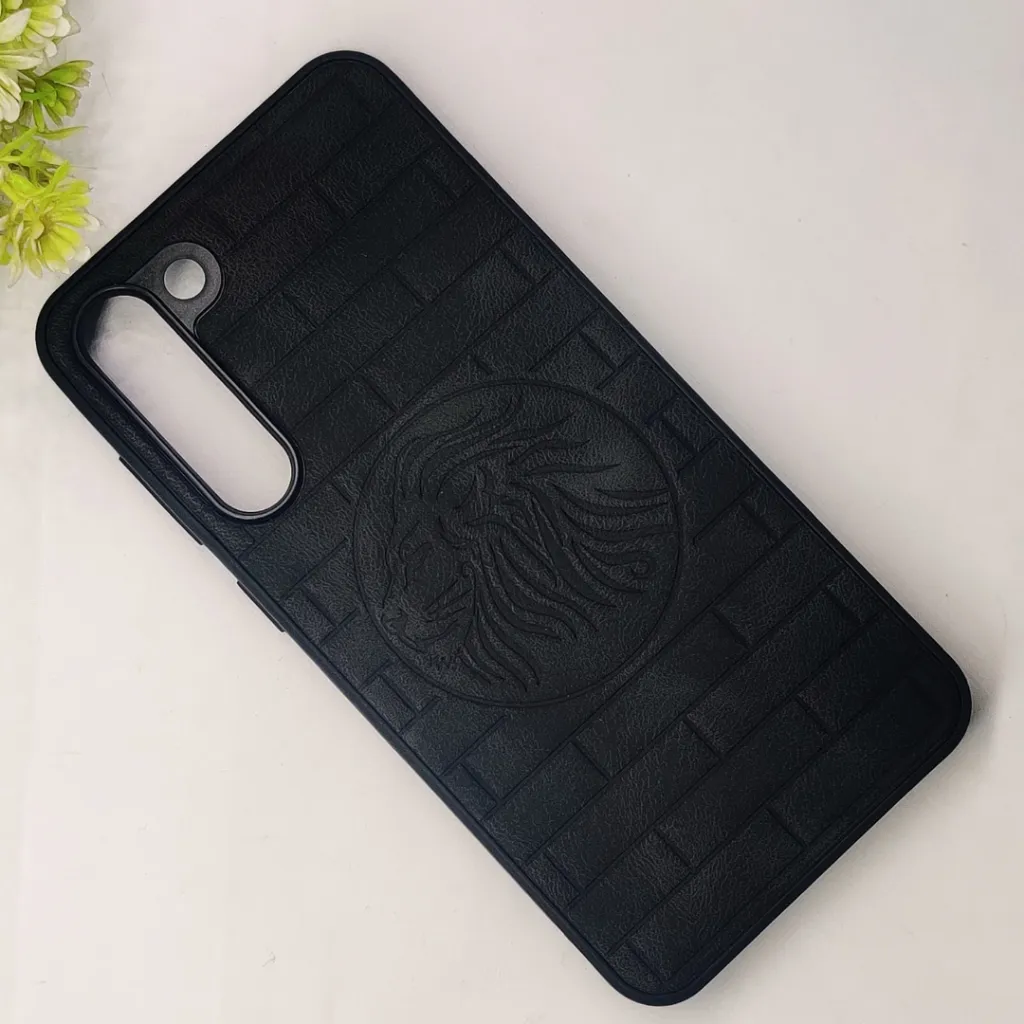 Samsung Galaxy S23 Plus Prick Pattern Premium Leather Back Case (Black)