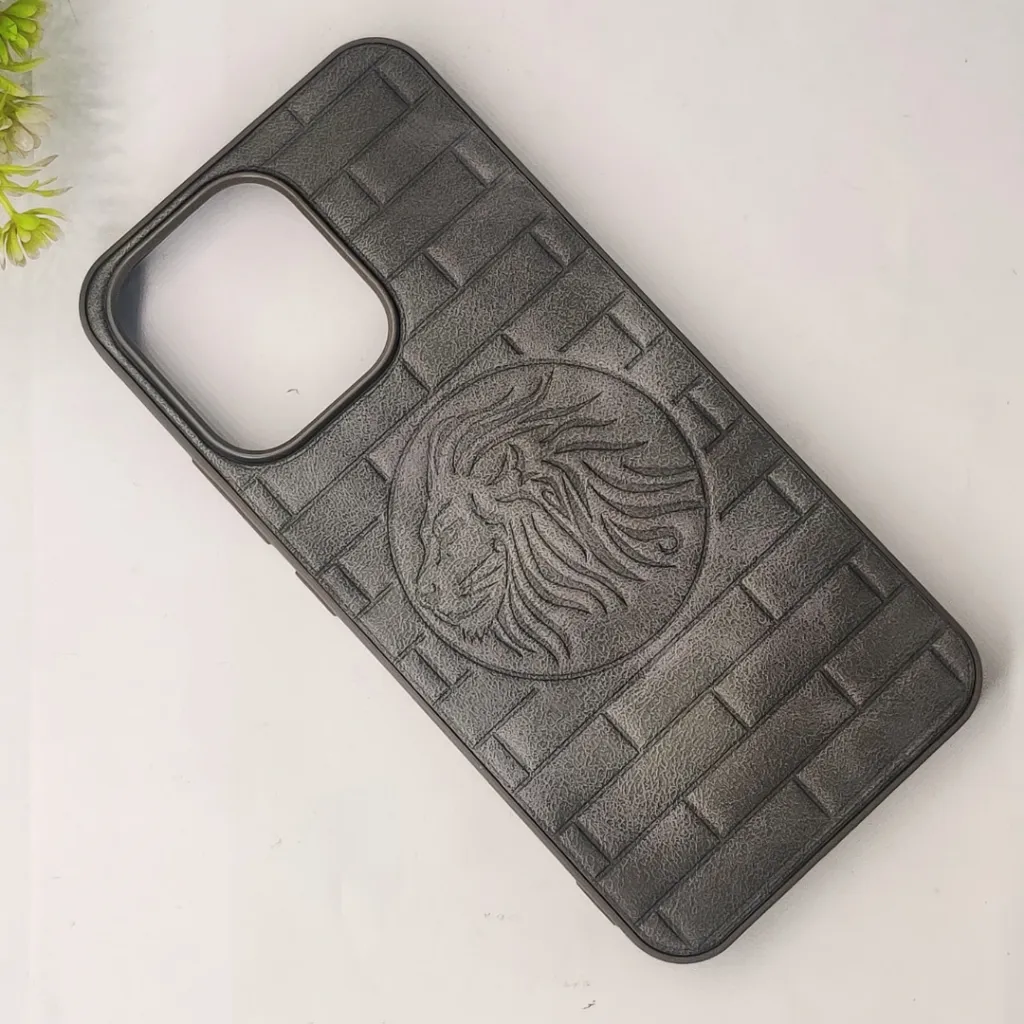 Oppo Reno 15 5G Prick Pattern Premium Leather Back Case (Natural Titanium)