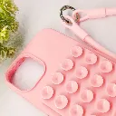 iPhone 13 Pro Max Official Hight-Quality Durable Soft Silicone Suction Phone Holder Mobile Back Case (Baby Pink)