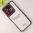 Infinix Hot 12 Play iPaky Transparent Colour Border With Camera Chrome Finishing Back Case (Maroon)