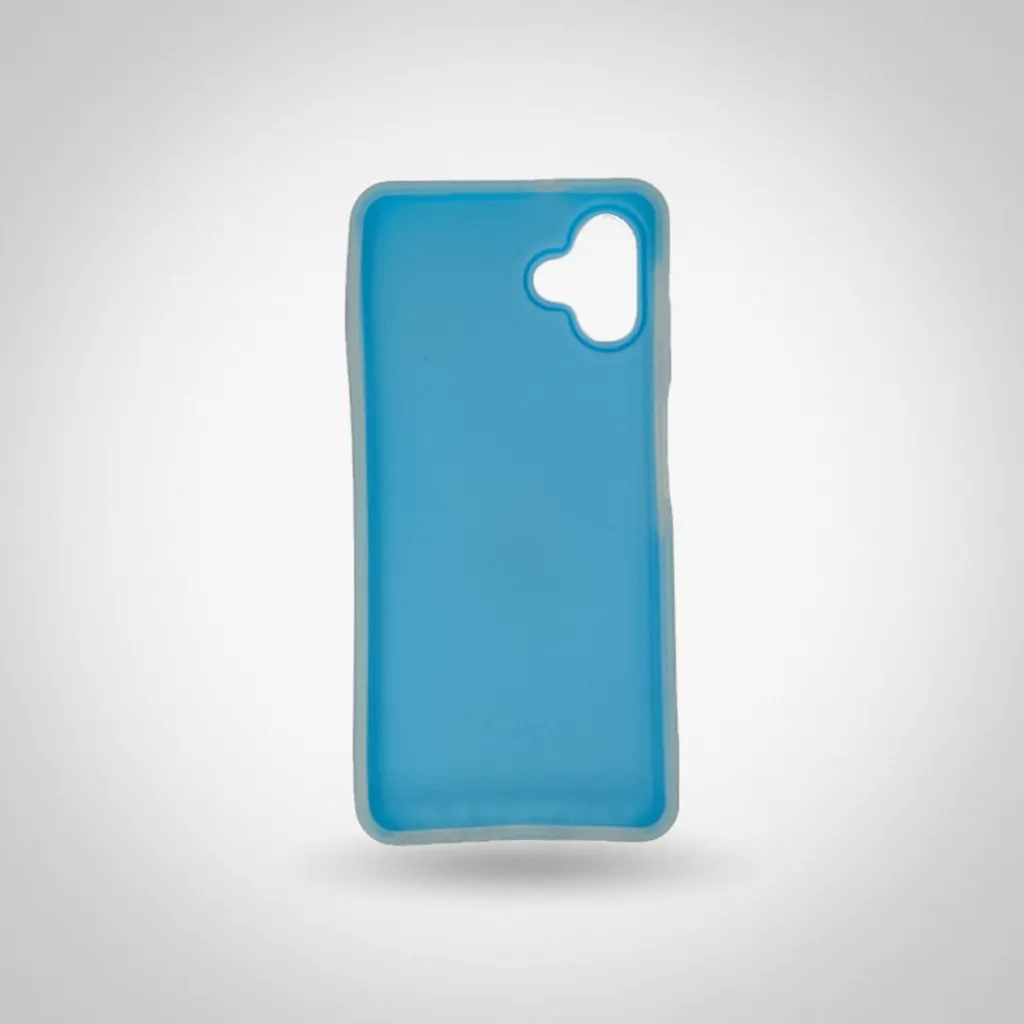 Samsung Galaxy A06 4G|5G/F06 Soft Silicone Ladies Fancy Beats & Flowers design Back Case (Sky Blue)