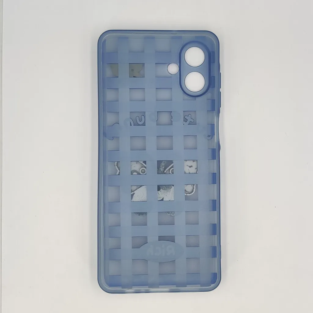 Samsung Galaxy A07 4G|5G Soft Silicone Fancy Silver Stones Butterflies Mobile Back Case (Blue)