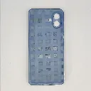Samsung Galaxy A07 4G|5G Soft Silicone Fancy Silver Stones Butterflies Mobile Back Case (Blue)