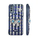 Vivo Y20|Y20i|Y20S|Y12S|Y12A Soft Silicone Fancy Silver Stones Butterflies Mobile Back Case (Blue)