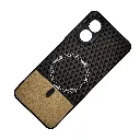 Oppo A18 4G|A38 4G Pro Rebest Brand Magnetic Magsafe Charging Compatible Luxuary Dotted Leather Back Case (Silver)