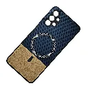 Samsung Galaxy A13 4G|A32 5G Rebest Brand Magnetic Magsafe Charging Compatible Luxuary Dotted Leather Back Case (Navy Blue)
