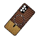 Samsung Galaxy A32 4G Rebest Brand Magnetic Magsafe Charging Compatible Luxuary Dotted Leather Back Case (Dark Brown)