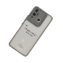 Infinix Hot 12 Play iPaky Transparent Colour Border With Camera Chrome Finishing Back Case (Natural Titanium)
