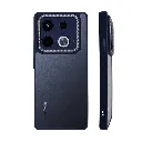 Infinix Note 40 4G iPaky Transparent Colour Border With Camera Chrome Finishing Back Case (Navy Blue)