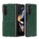 Samsung Galaxy Z Fold 6  Premium Silky and Soft-Touch Finish Leather Textured Back Case (Green)