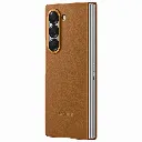 Samsung Galaxy Z Fold 6 Official Leather Kindsuit Design By Samsung _Back Case (Golden)