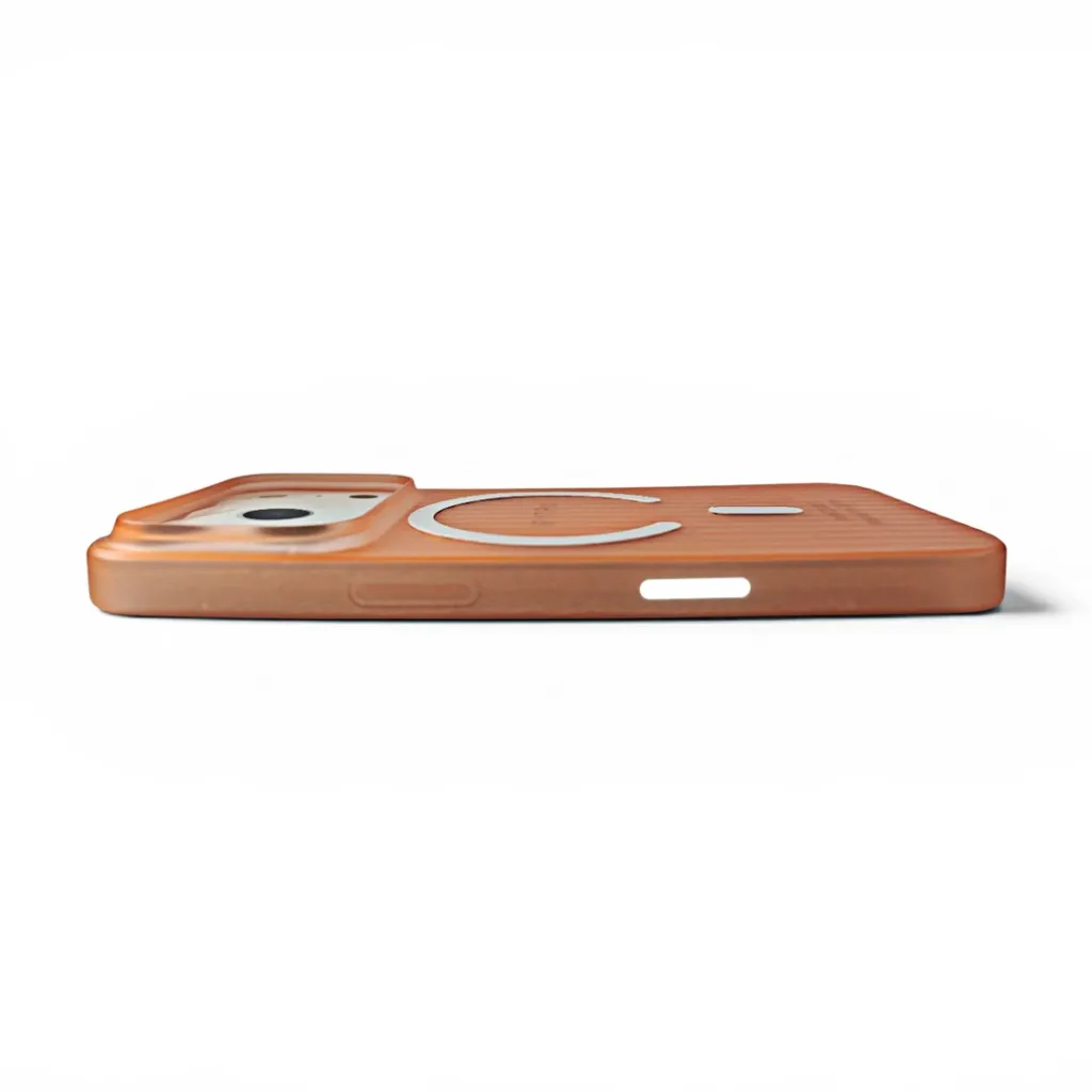 iPhone 17 Pro WINCASE Lining Texture Paper With Mage Safe Logo Back Case (Cosmic Orange)