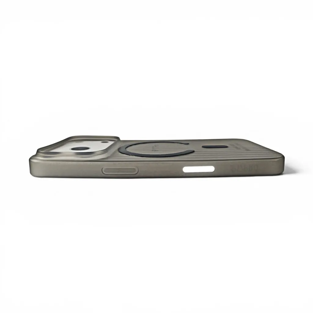 iPhone 17 Pro WINCASE Lining Texture Paper With Mage Safe Logo Back Case (Gray)