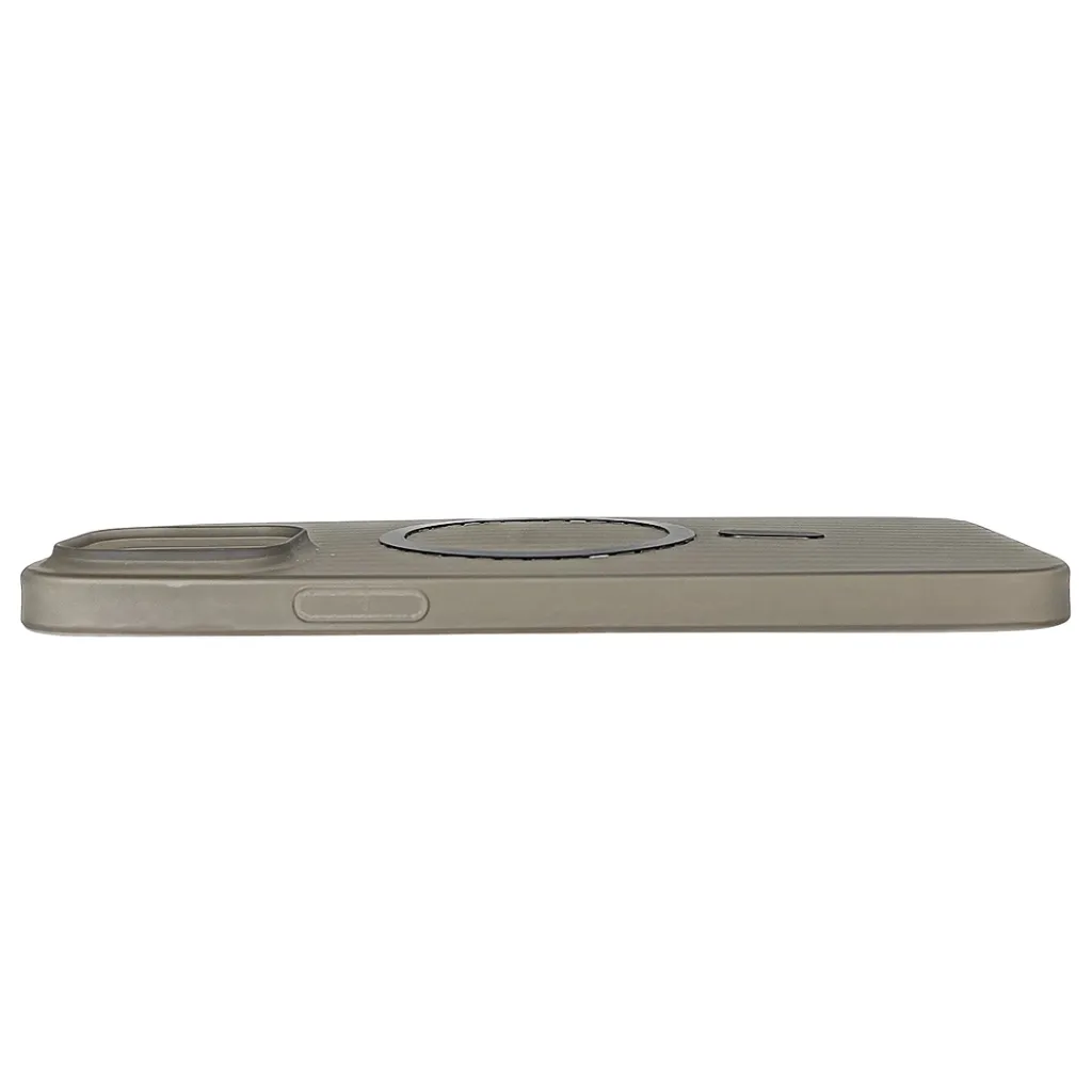 iPhone 12 Pro Max WINCASE Lining Texture Paper With Mage Safe Logo Back Case (Gray)