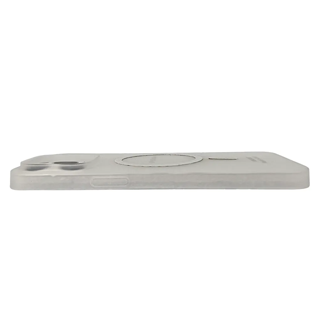 iPhone 15 Pro Max WINCASE Lining Texture Paper With Mage Safe Logo Back Case (Crystal)
