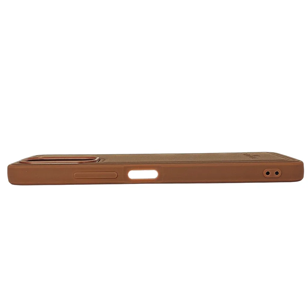 InfiniX Smart 10 & POP 10 & Spark GO 2 Polo & Racquet Club Stitched Deatailing Leather Texture Mobile Back Case (Brown)