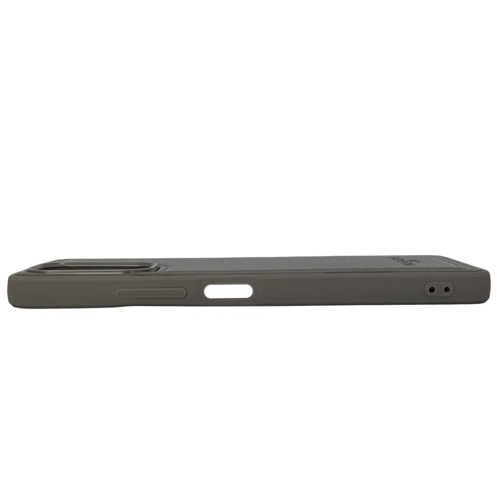 InfiniX Smart 10 & POP 10 & Spark GO 2 Polo & Racquet Club Stitched Deatailing Leather Texture Mobile Back Case (Gray)