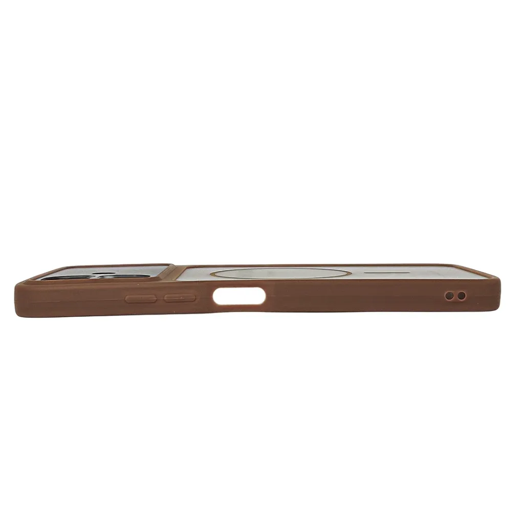InfiniX Smart 20 4G Ultra-Thin Paper Matte Finish With MagSafe Logo Printed Mobile Back Case (Brown)