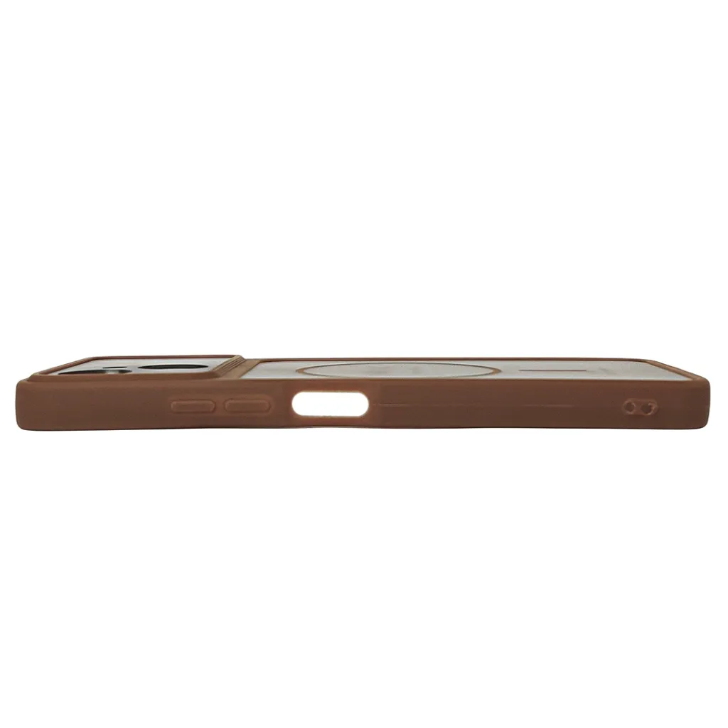 Tecno Spark 40C Ultra-Thin Paper Matte Finish With MagSafe Logo Printed Mobile Back Case (Brown)