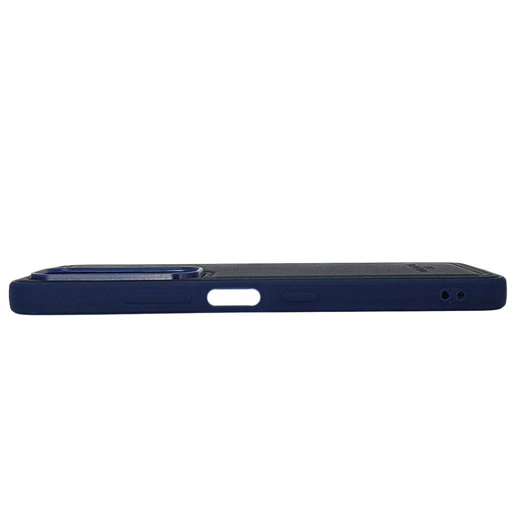 Infinix Hot 60 4G|Hot 60i 4G Polo & Racquet Club Stitched Deatailing Leather Texture Mobile Back Case (Navy Blue)