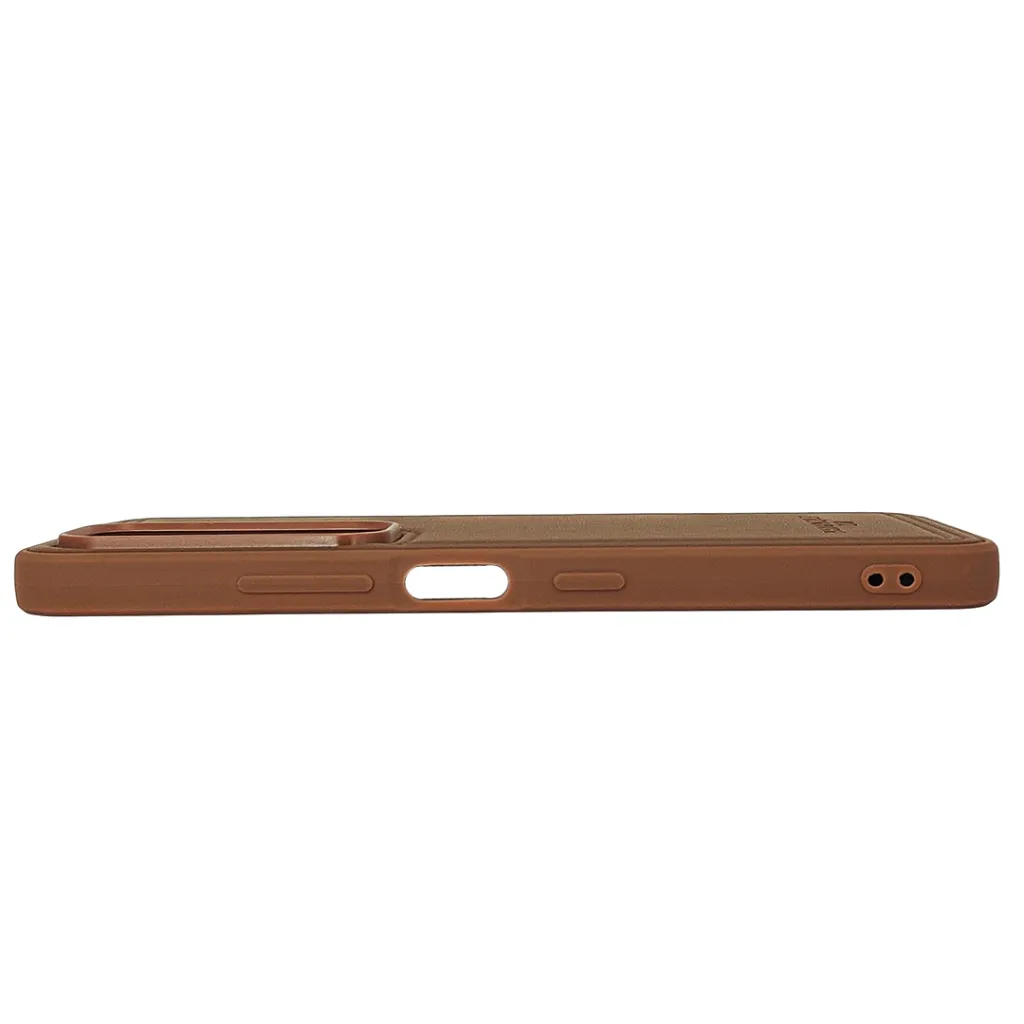 Infinix Hot 60 4G|Hot 60i 4G Polo & Racquet Club Stitched Deatailing Leather Texture Mobile Back Case (Brown)