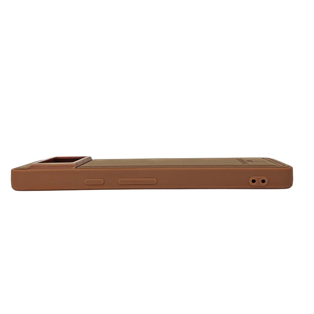 Google Pixel 8 Polo & Racquet Club Stitched Deatailing Leather Texture Mobile Back Case (Brown)